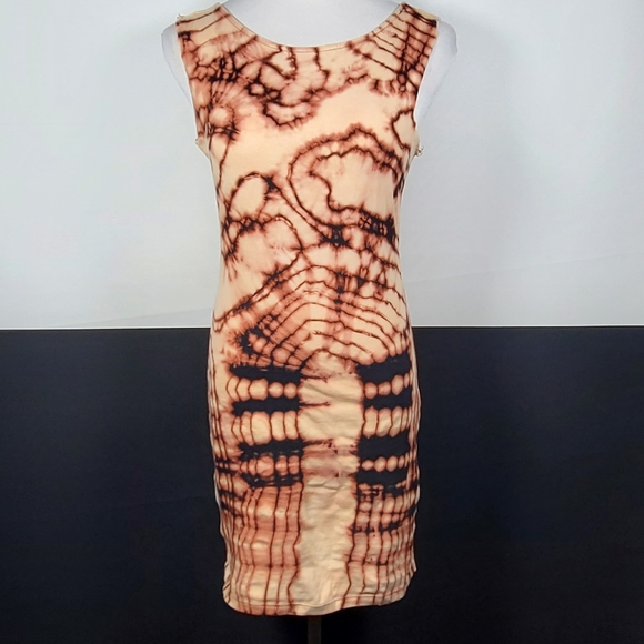 Reverse Tie Dye Custom Made Sleeveless Criss-Cross Dress Forever 21 - Picture 3 of 9